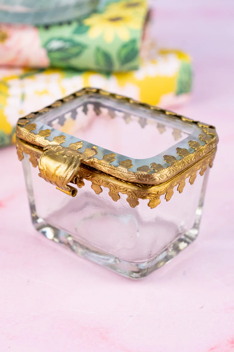 Petite Brass & Beveled Glass Box - Image 20