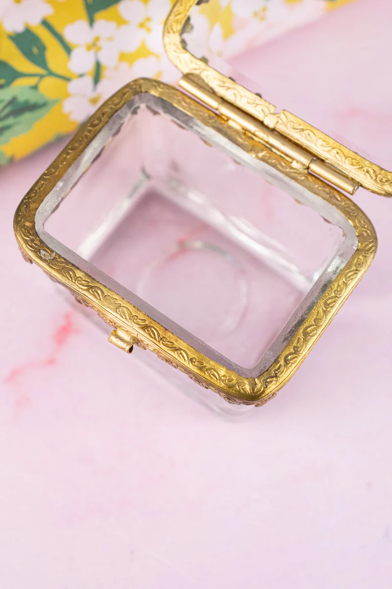 Petite Brass & Beveled Glass Box - Image 23