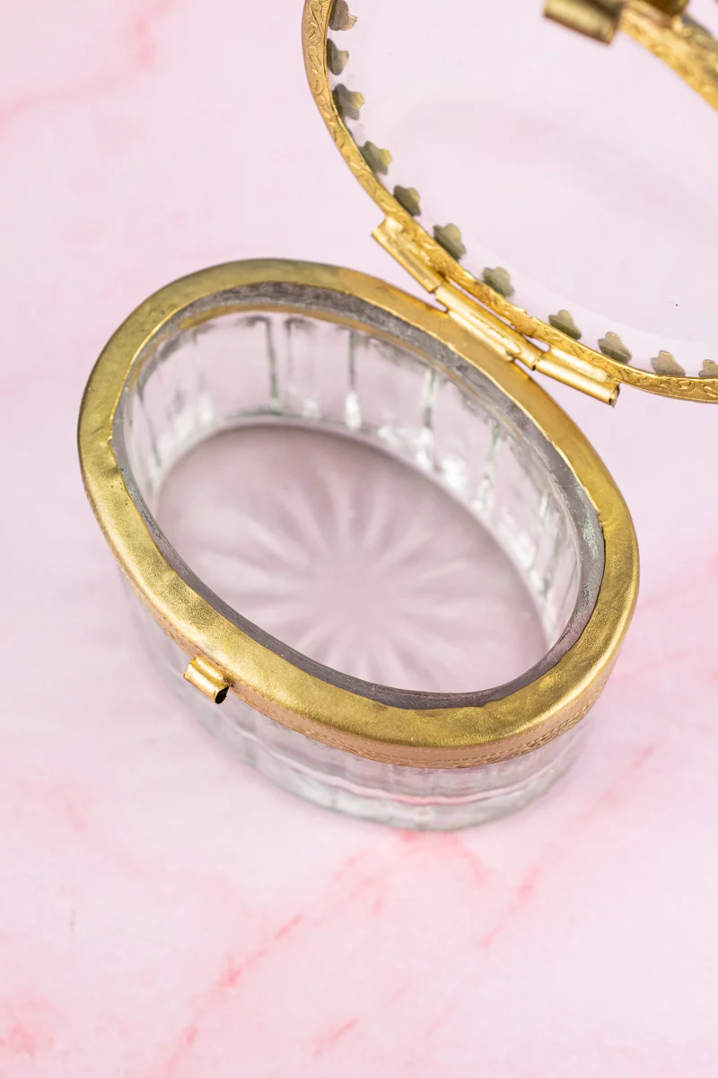 Petite Brass & Beveled Glass Box - Image 6