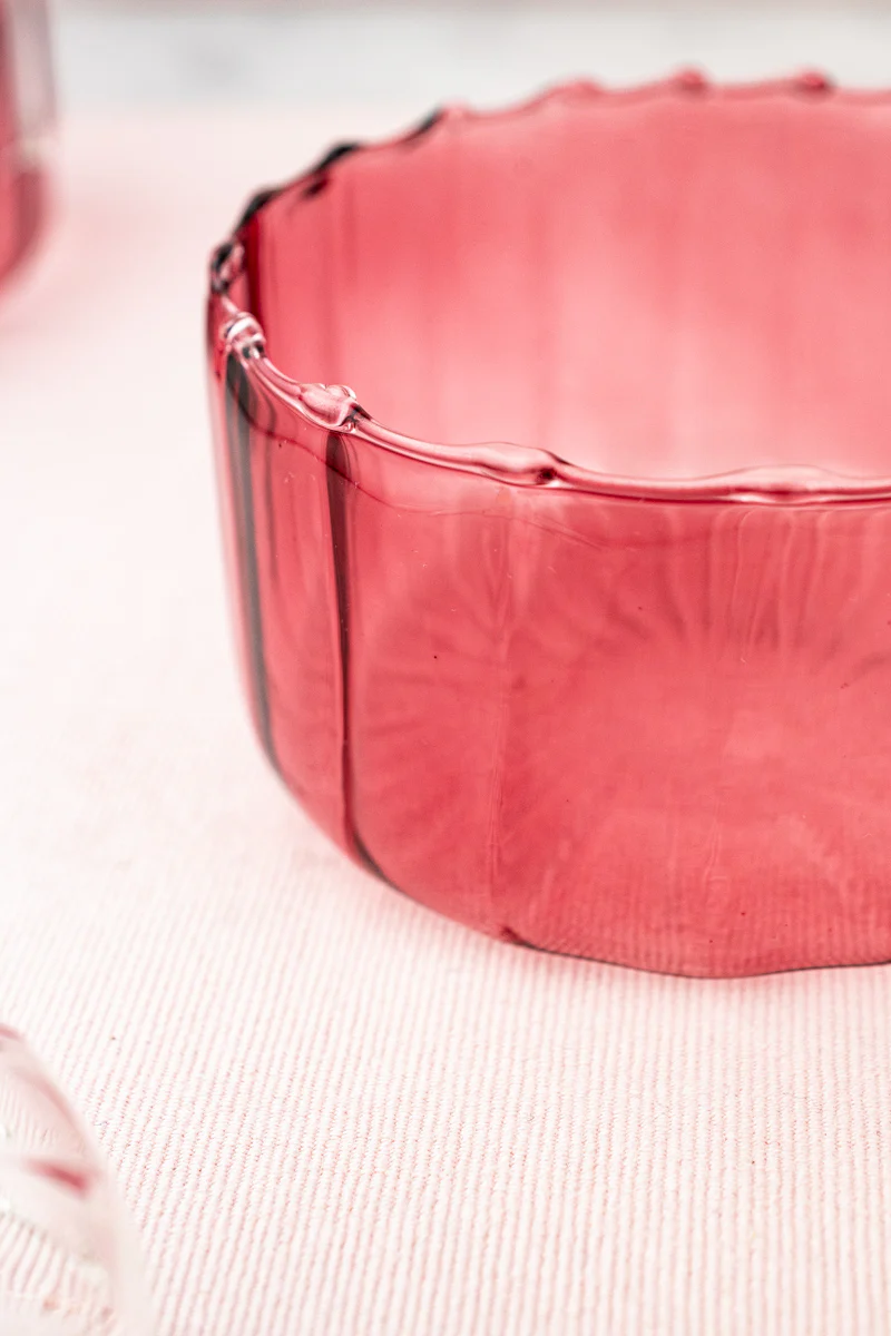 Pink Glass Jar with Lid - Image 8
