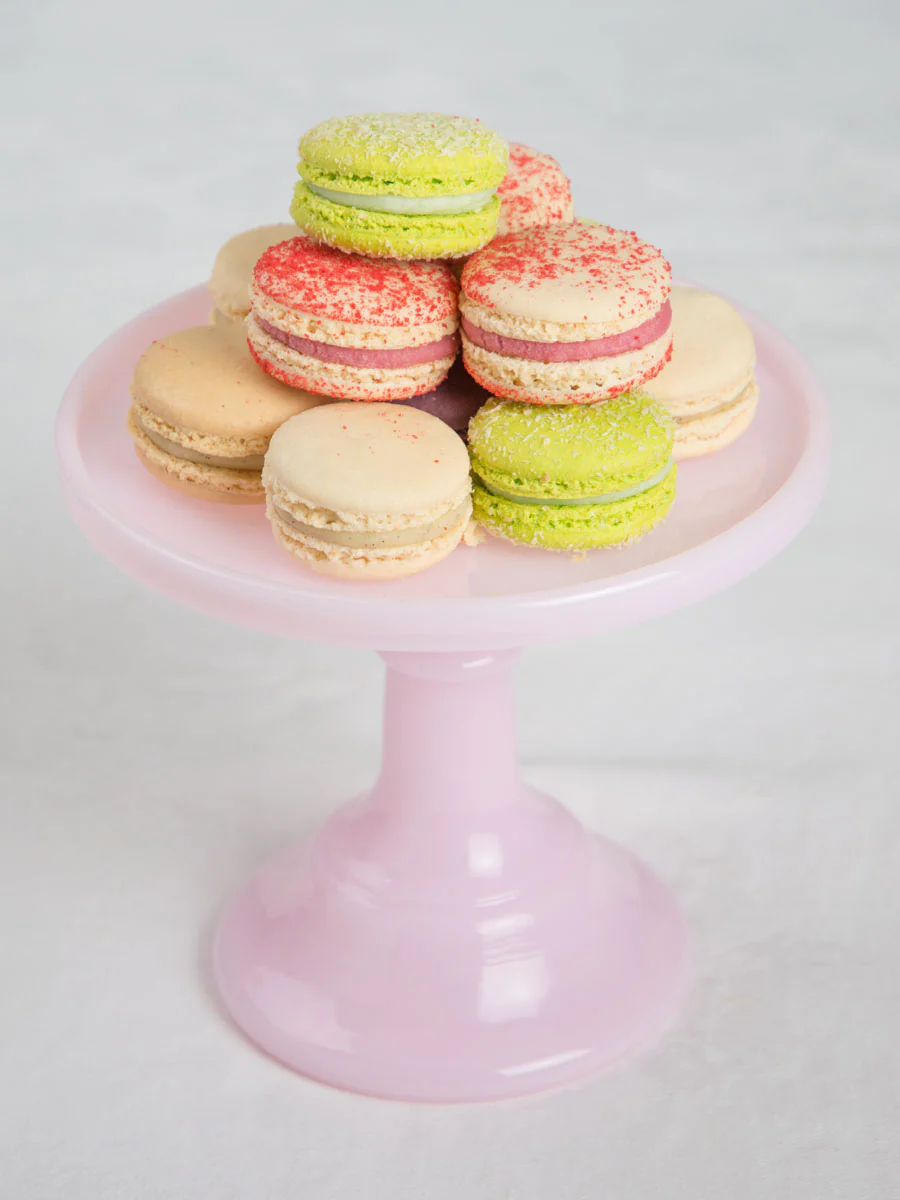 Pink Milk Glass Cake Stand - 6" - Image 3