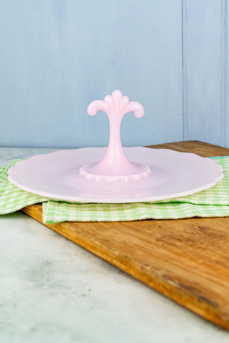 Pink Milk Glass Tidbit Tray - Image 3
