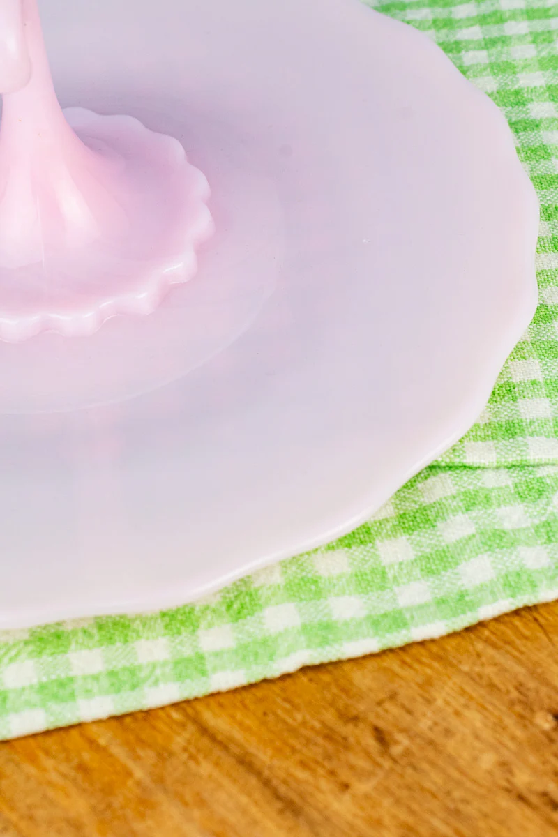 Pink Milk Glass Tidbit Tray - Image 6