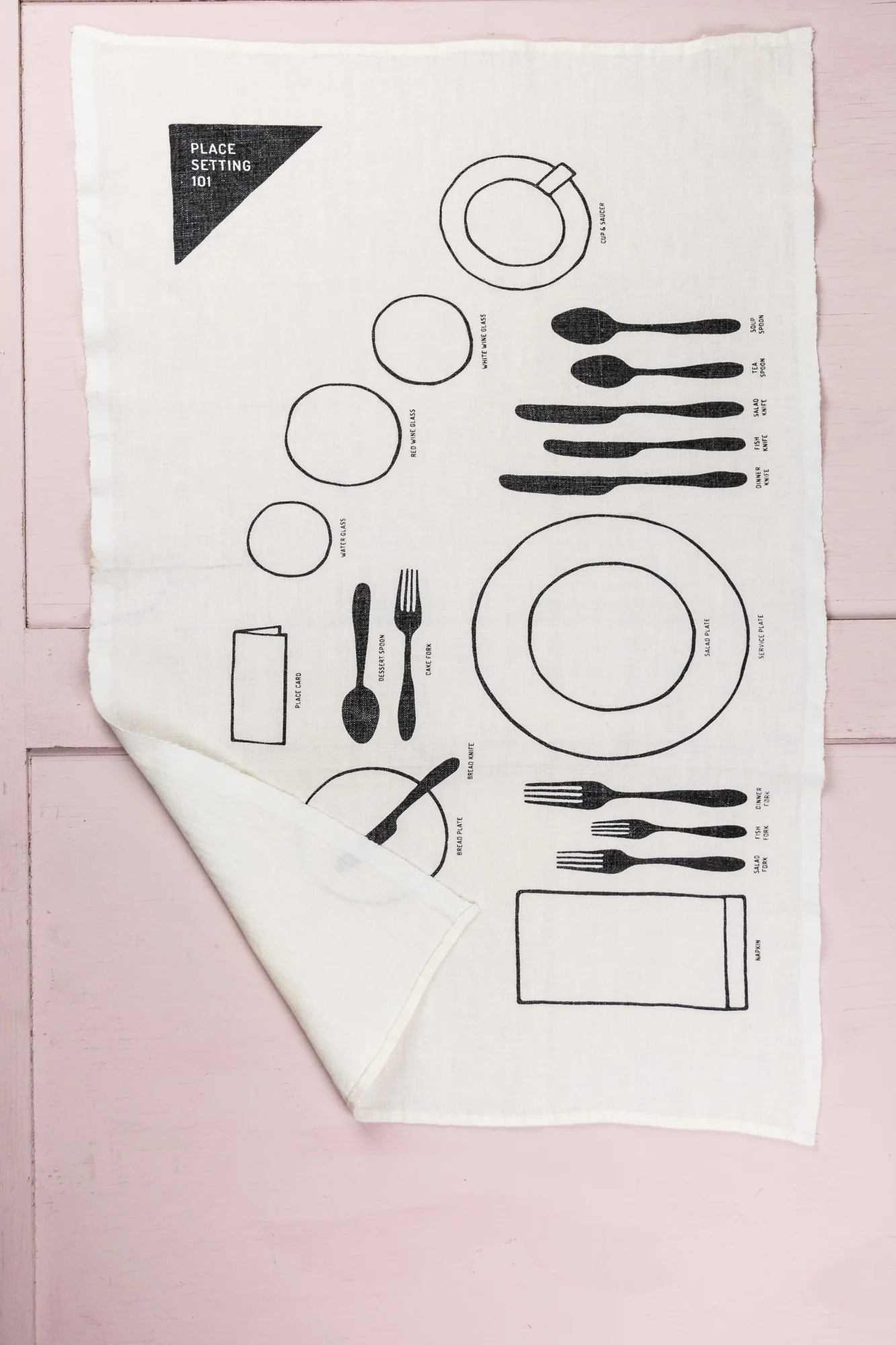 Place Setting 101 Linen Tea Towel - Image 3