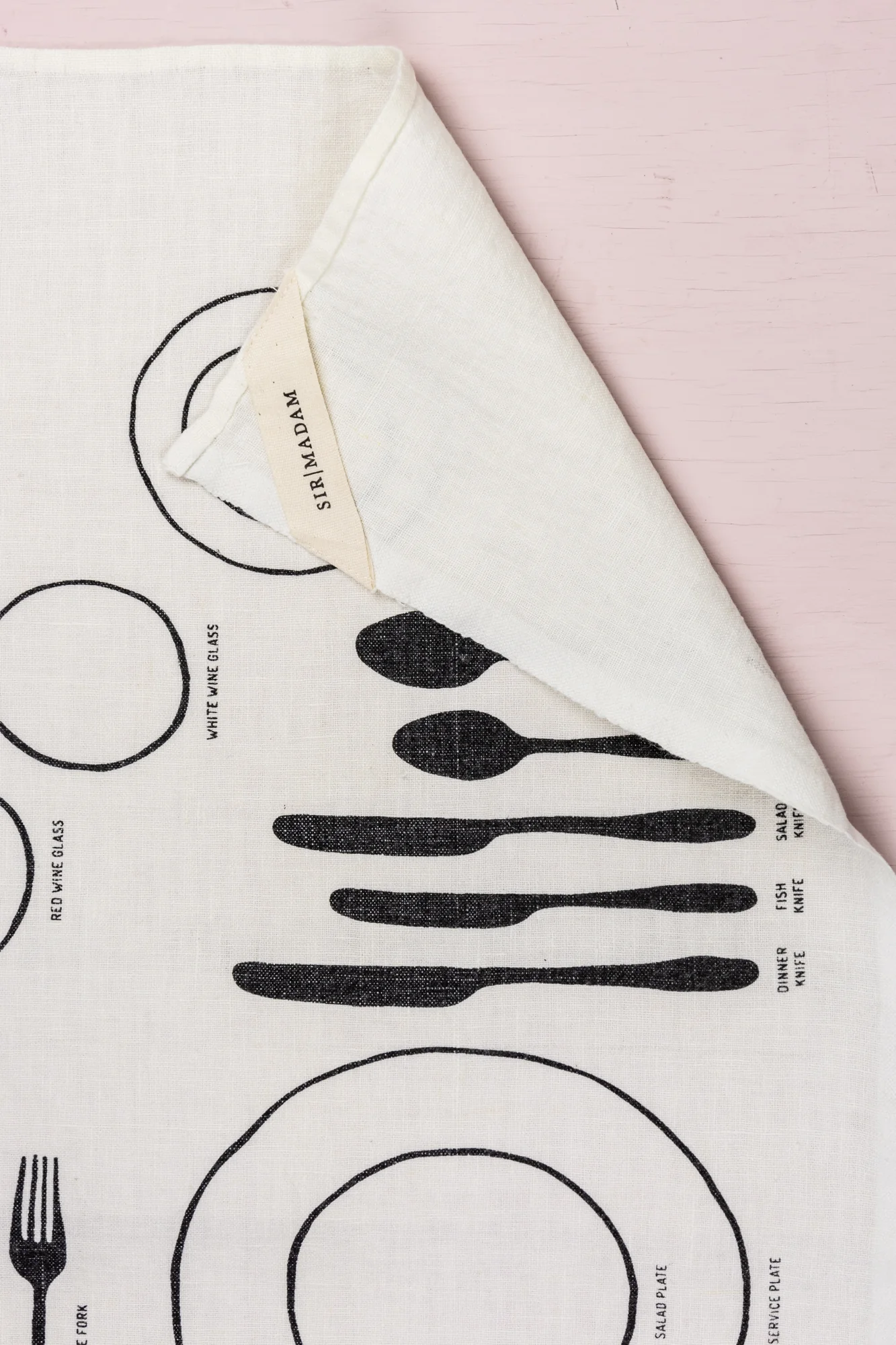 Place Setting 101 Linen Tea Towel - Image 4