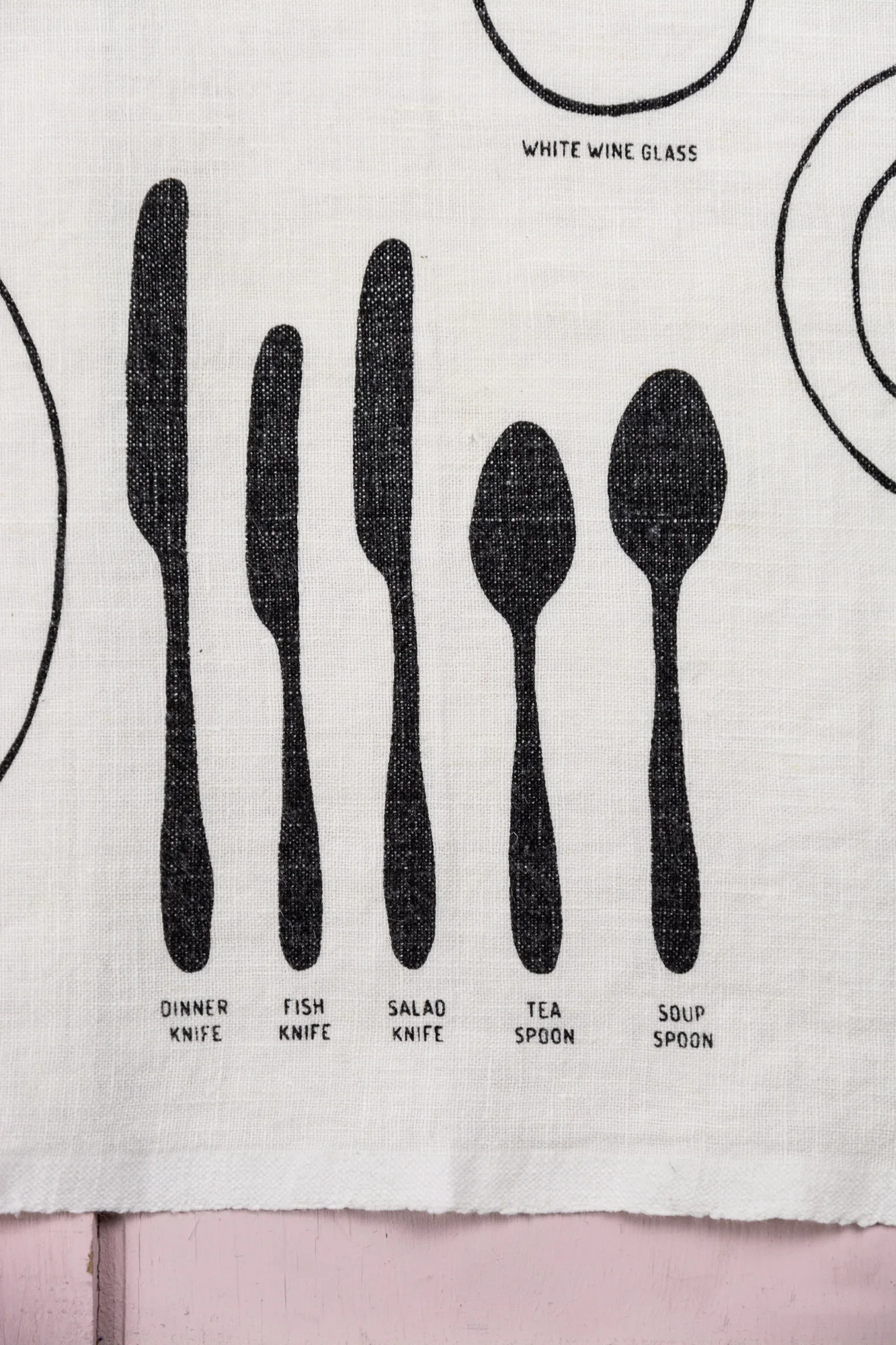 Place Setting 101 Linen Tea Towel - Image 6