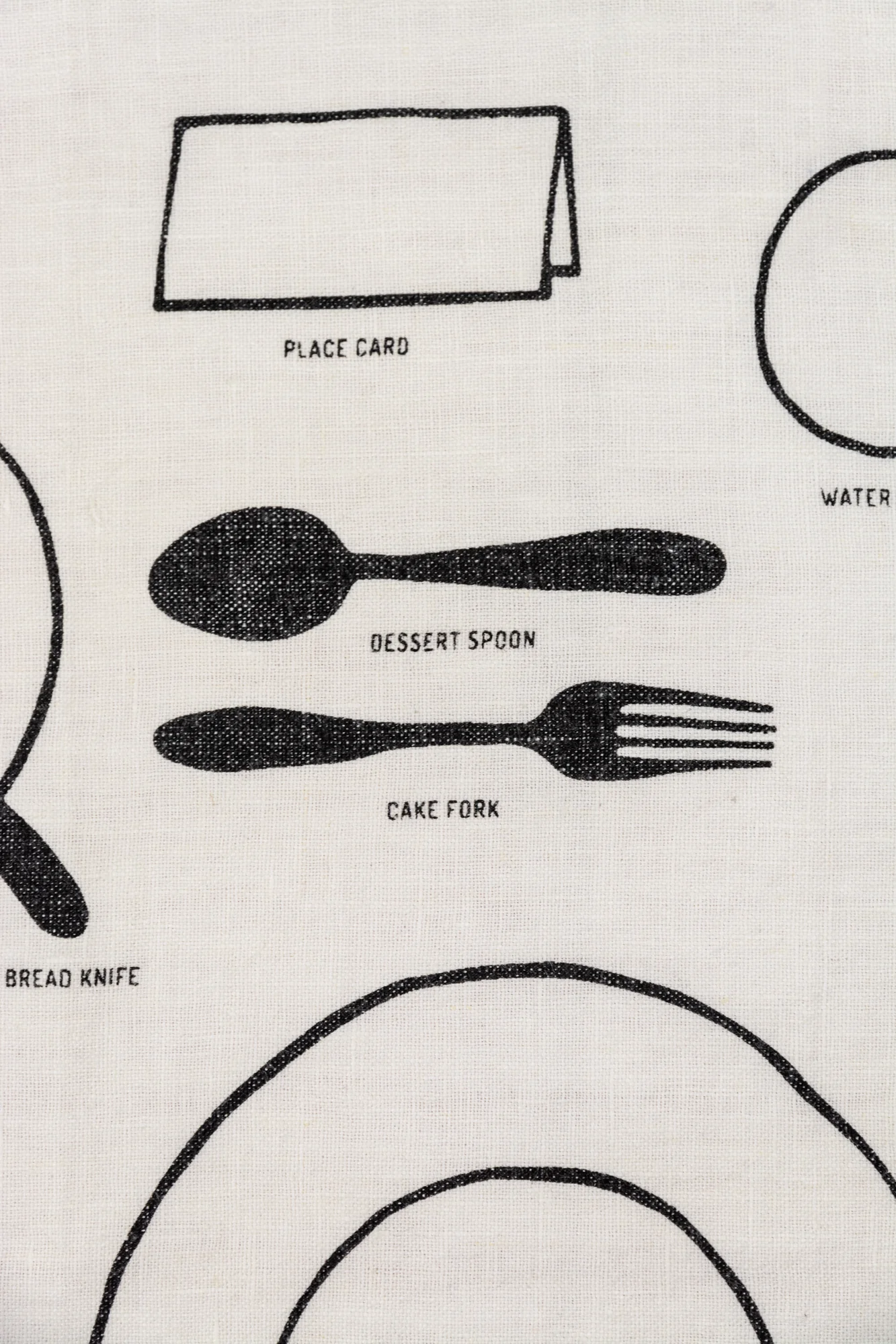 Place Setting 101 Linen Tea Towel - Image 7