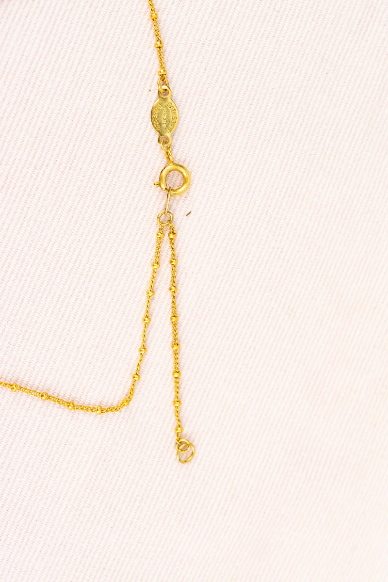 French Rhinestone Bee Necklace - Image 5