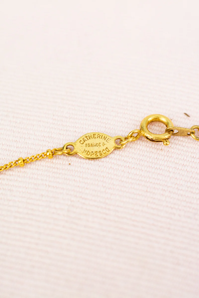 French Rhinestone Bee Necklace - Image 6