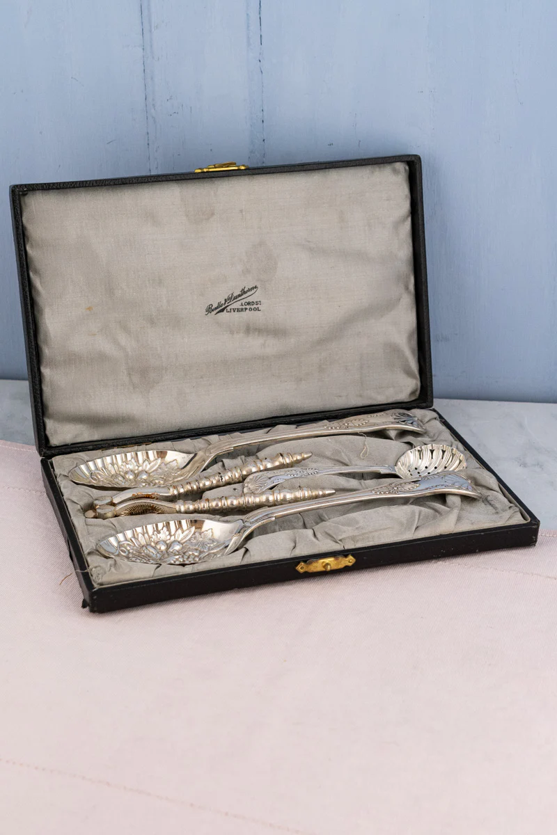 Victorian Silverplate Fruit & Nut Serving Set - Image 3