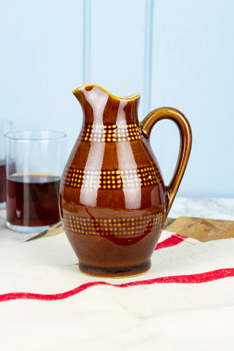 Vintage French Stoneware Wine Pitcher - Image 10