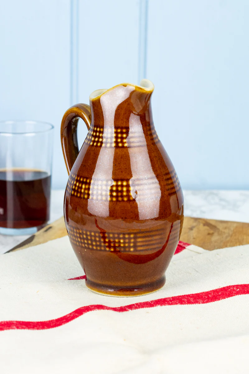 Vintage French Stoneware Wine Pitcher - Image 11