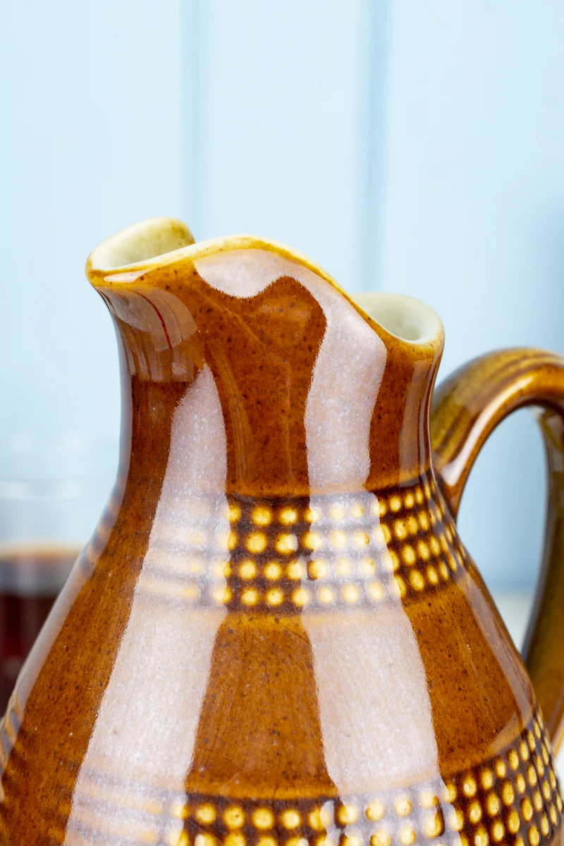 Vintage French Stoneware Wine Pitcher - Image 6