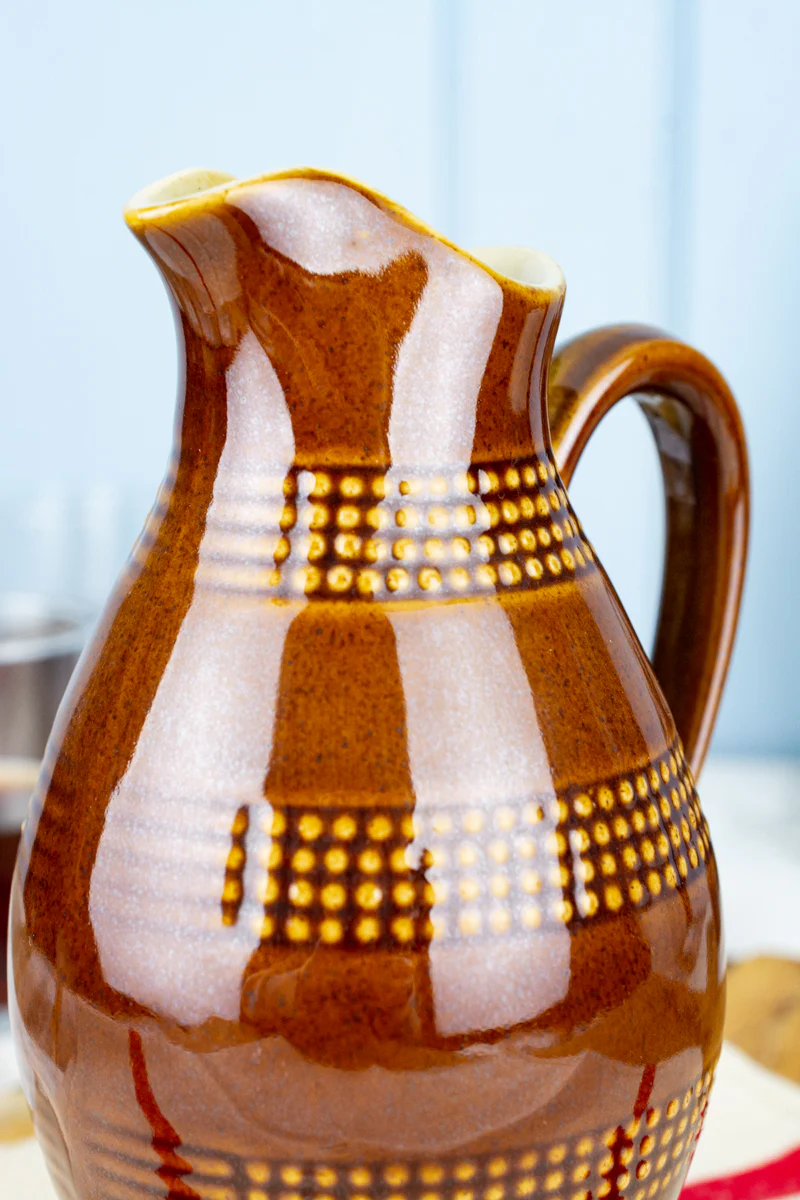 Vintage French Stoneware Wine Pitcher - Image 9