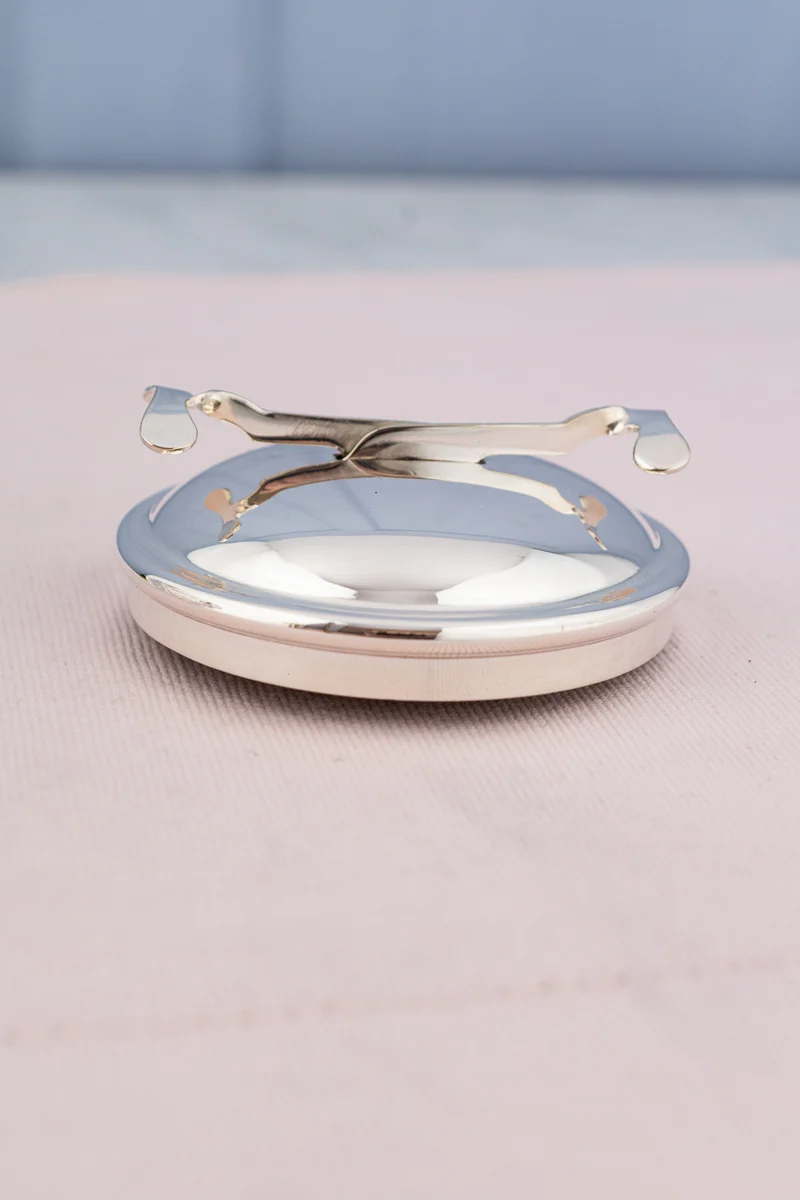 Vintage Glass and Silverplate Sugar Bowl - Image 6