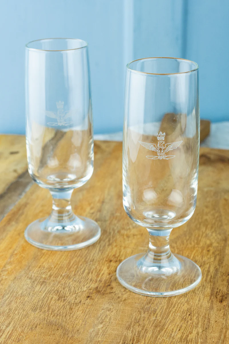 Vintage Italian Air Force Champagne Flute - Image 3