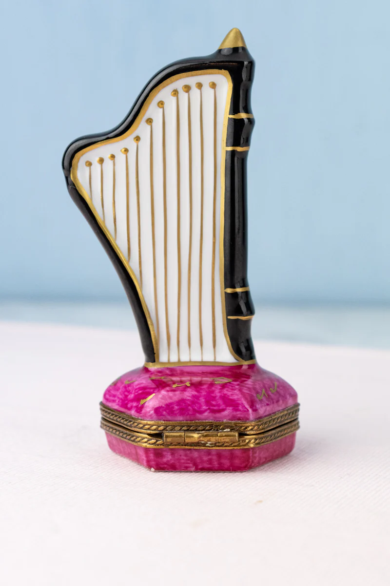 Vintage Limoges Harp Trinket Box - Image 10