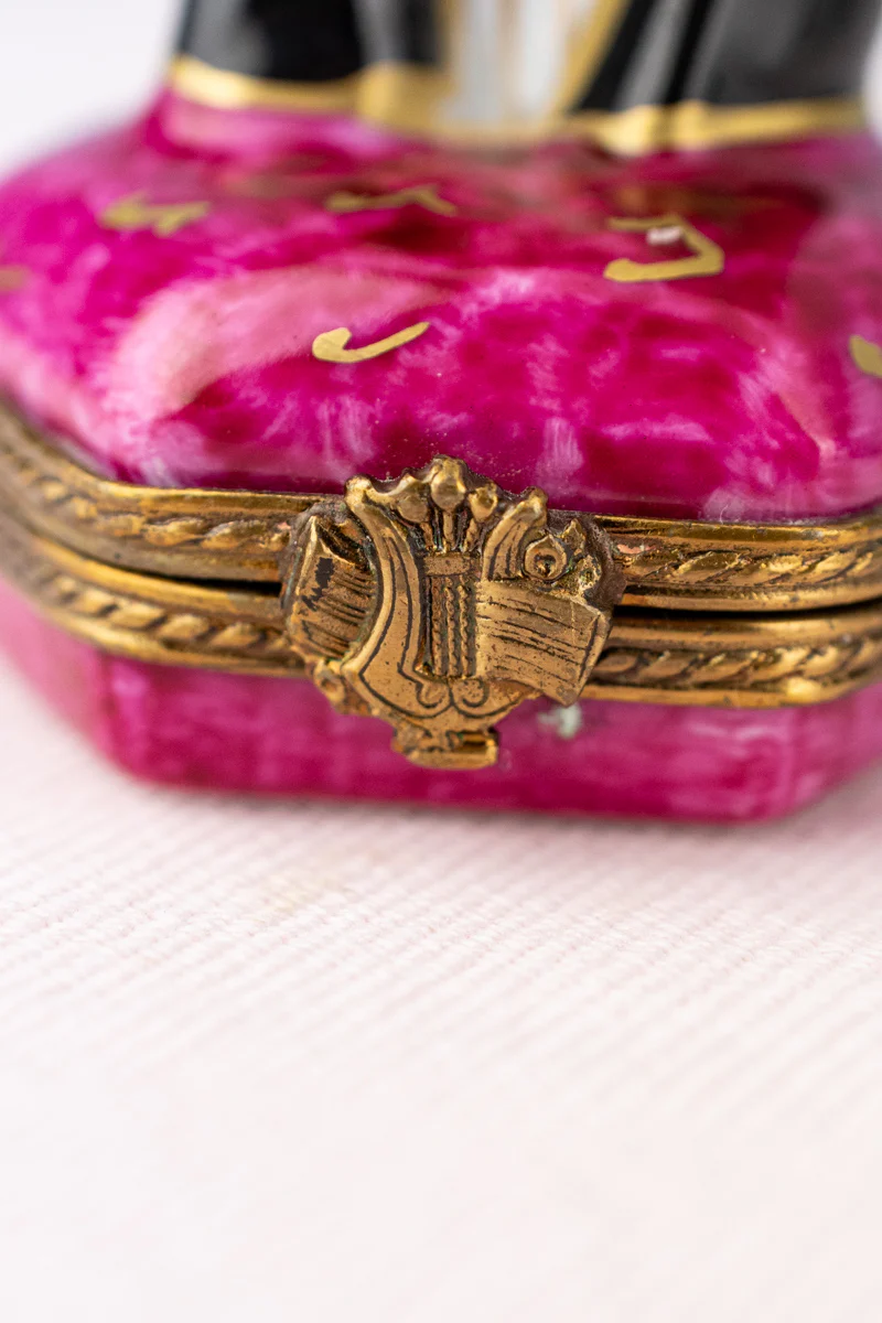 Vintage Limoges Harp Trinket Box - Image 3