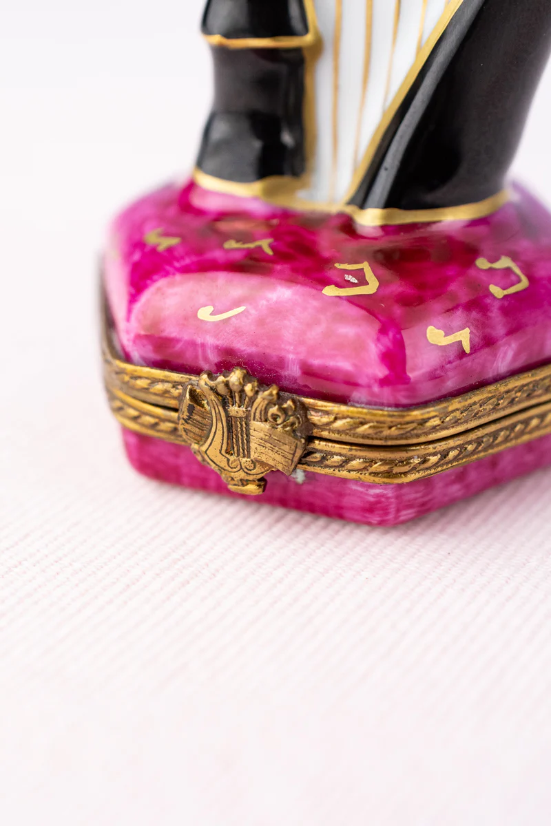 Vintage Limoges Harp Trinket Box - Image 4
