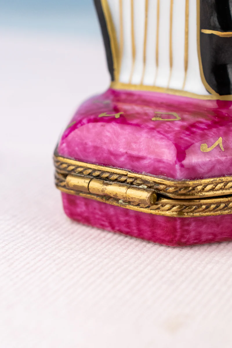 Vintage Limoges Harp Trinket Box - Image 9