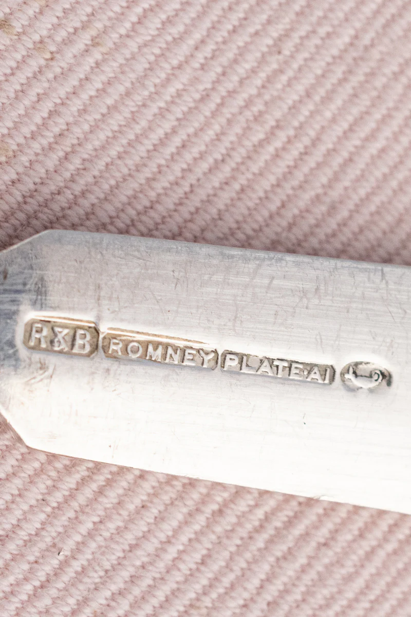 Vintage Silverplate Cunard White Star Line Fork & Knife Set - Image 16