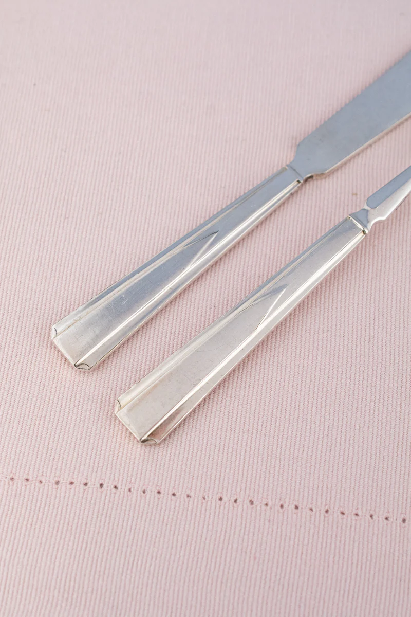 Vintage Silverplate Cunard White Star Line Fork & Knife Set - Image 7